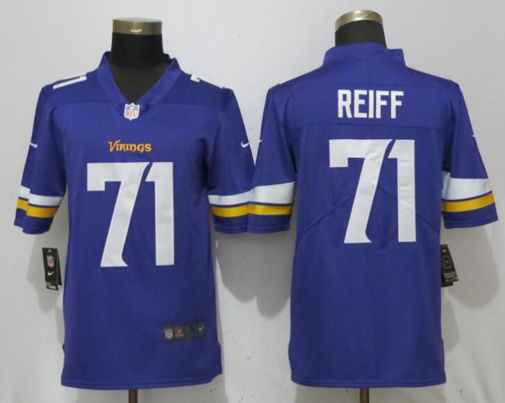 Men Minnesota Vikings #71 Reiff Purple Vapor Untouchable Player Nike Limited NFL Jerseys